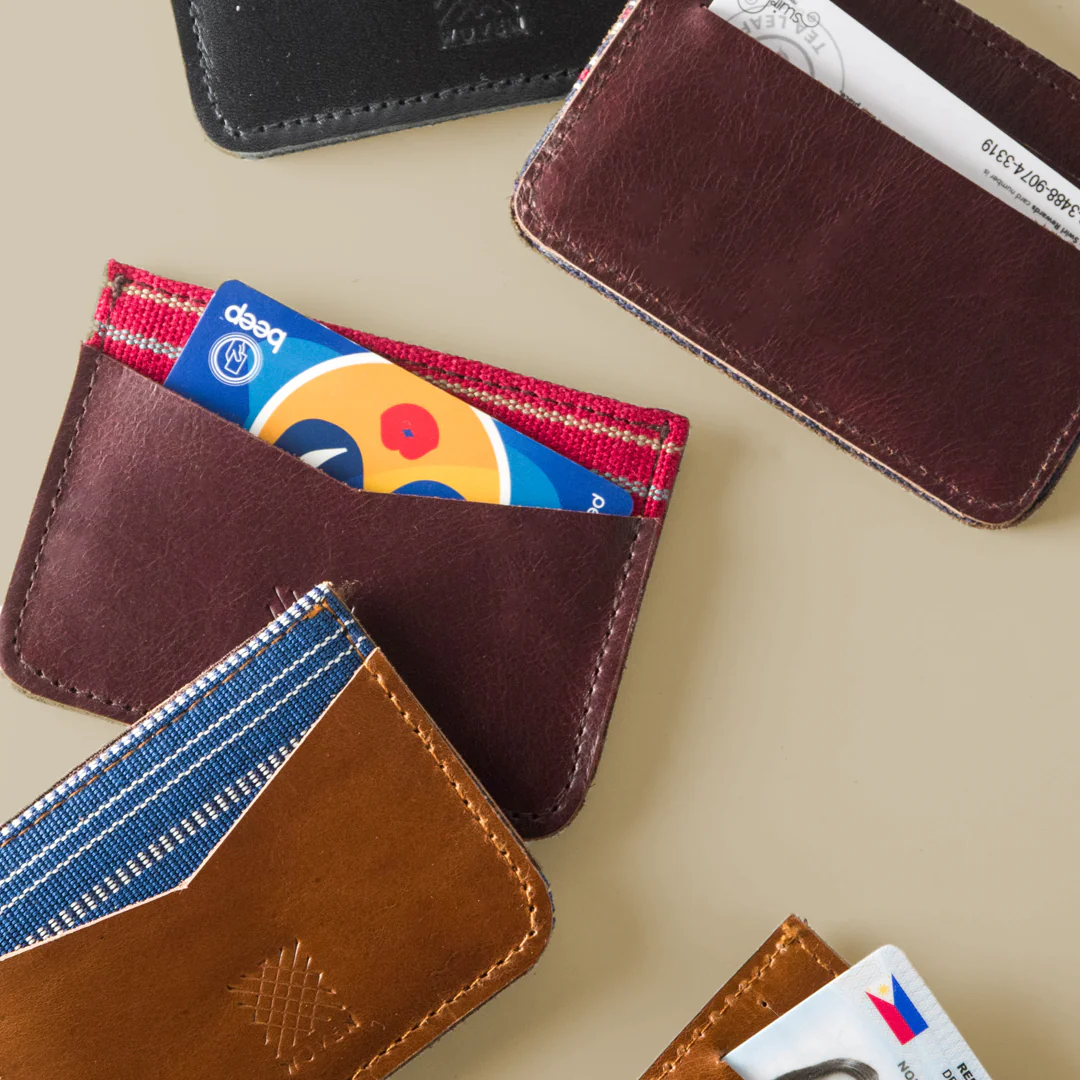 Marawi (Blue) Leather Card Holder - Image 7